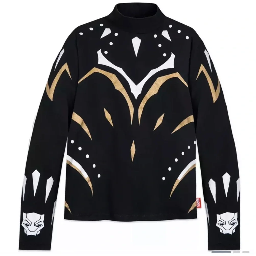 NWT, Women’s Black Panther Shirt Wakanda Forever Disney Parks Shop, Size Small - Picture 1 of 3